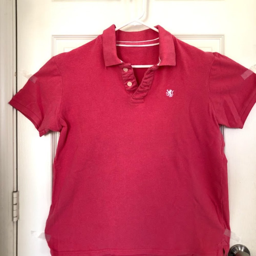 Men COTTON ON pink w/embd short sleeves polo shirt